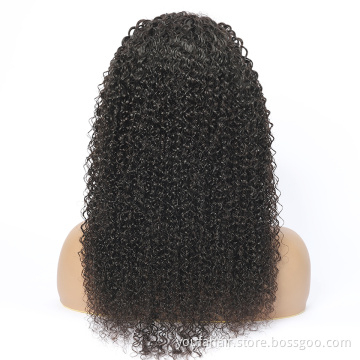 Youfa Hair  30 40 Inch Preplucked Bleached Knots Brazilian Hair Wigs Afro Raw Kinky Curly Hd Transparent 4x4 Lace Closure Wigs